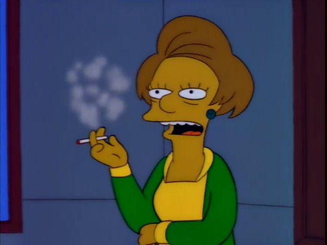 SimpsonsFiles's tweet image. She's faking it.
