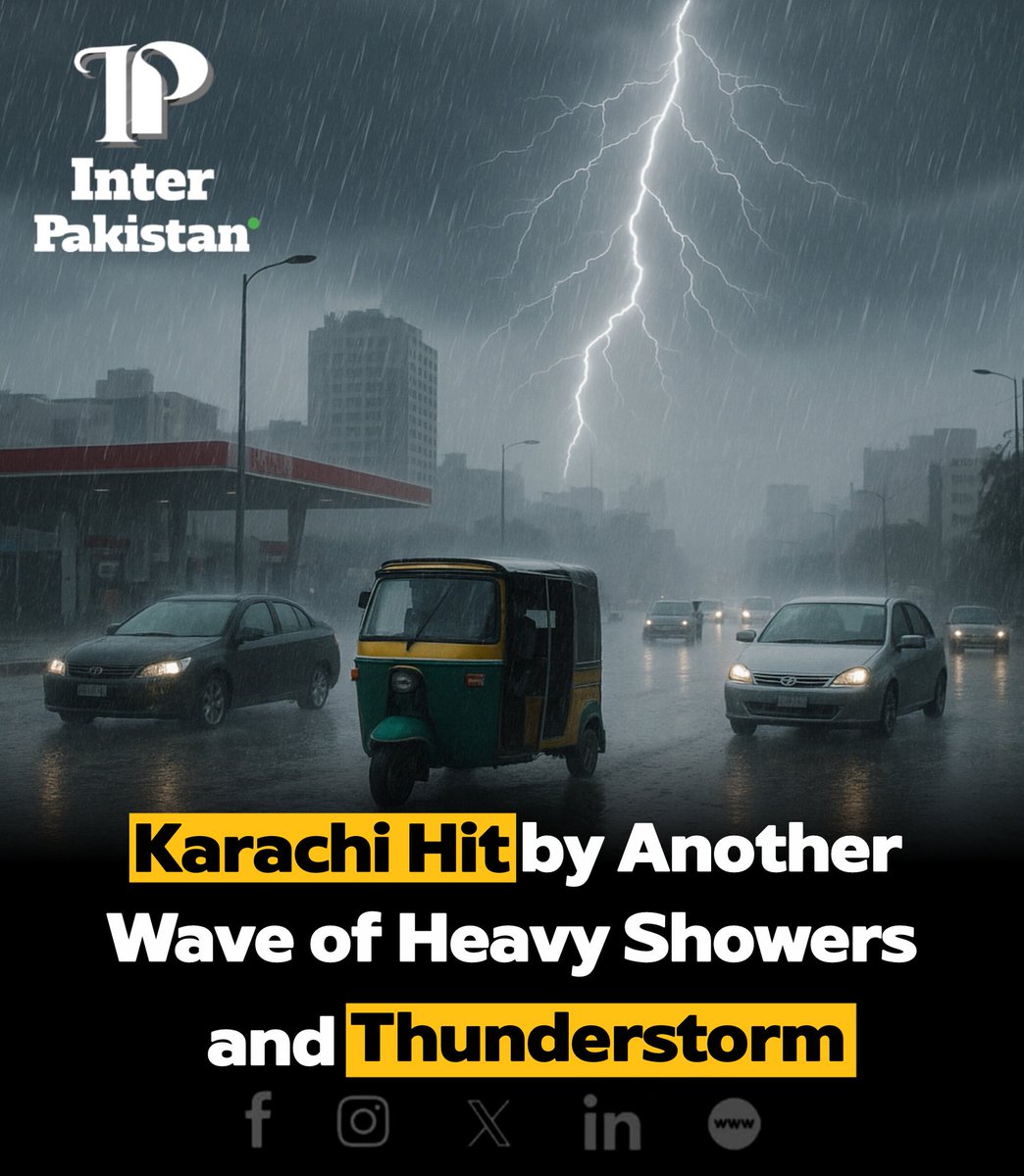 IP_PK_59's tweet image. Karachi Hit by Another Wave of Heavy Showers and Thunderstorm.

Disclaimer image is Ai-generated just for reference.

#karachirain #thunderstrom