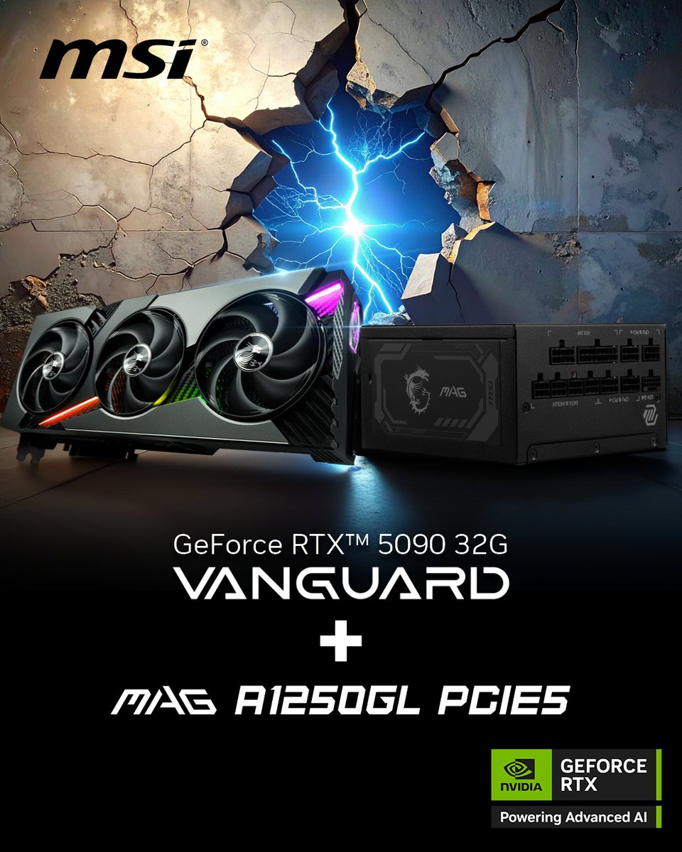 ‼️POZOR 🧨
🛒Při koupi grafické karty RTX 5090 32G Vanguard získáte nejenon zbrusu nový Borderlands 4, ale také špičkový 1250 W zdroj s certifikací 80 PLUS Gold v hodnotě 4 999,-  🔥

Nakupujte zde: msi.gm/S8DEA8FF
