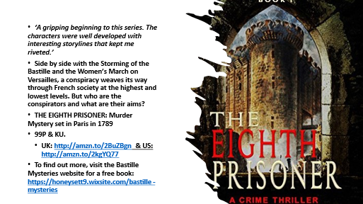 "How do you think my night was with two dead bodies next to me in the cell and this ghoul drawing pictures all night?"
THE EIGHTH PRISONER: Murder Mystery in 1789
99P or Kindle Unlimited
UK: amzn.to/2G00gNF &amp; US: amzn.to/2zVngGh
#Mystery #IndieAuthors #IAN1 #ebook