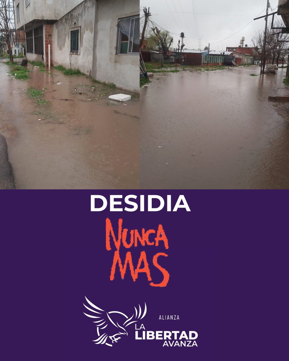 Un día de lluvia en Moreno se ve así. Calles inundadas e intransitables. Pasan los años y es la misma desidia de siempre. KIRCHNERISMO NUNCA MÁS.