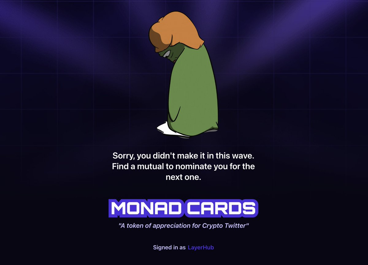 LayerHub (@layerhub) on Twitter photo you checked <a href="/monad/">Monad (mainnet arc)</a> wallets on layerhub 12.5 million times
but not a single one of you nominated the card
is there anyone out there who truly loves us and will finally do it ?!?!?!?! you checked <a href="/monad/">Monad (mainnet arc)</a> wallets on layerhub 12.5 million times
but not a single one of you nominated the card
is there anyone out there who truly loves us and will finally do it ?!?!?!?!