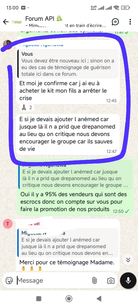 Témoignage de guérison de la *DRÉPANOCYTOSE* dans notre communauté.

Fiche produit 👉🏽 apicodiv.ci/product-page/d…
