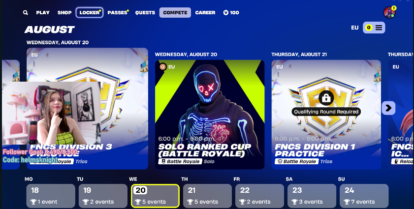 OkaraRain's tweet photo. Live on twitch for some Fortnite! Who knows what the day will bring!! https://t.co/OL5qp4wINH