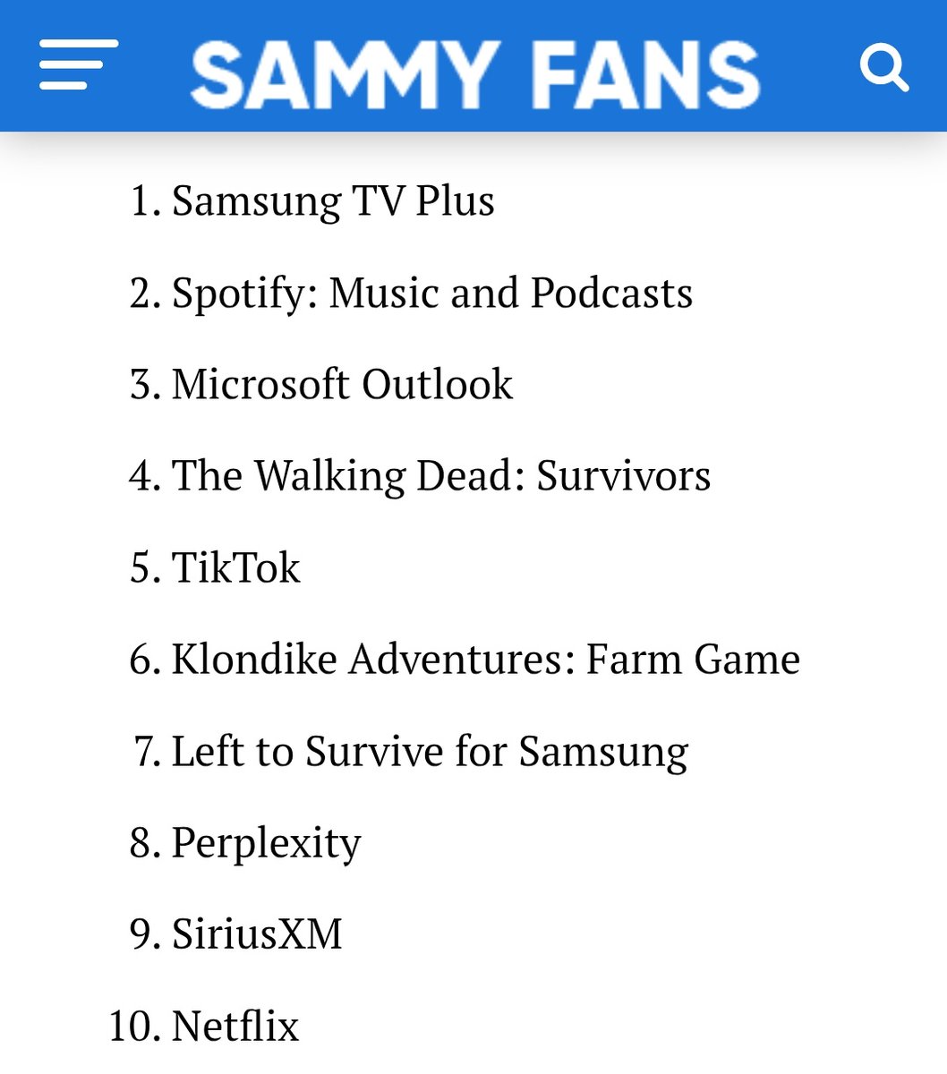 🇺🇸 For the first time ever 💯

Samsung revealed the 10 MOST DOWNLOADED GALAXY STORE APPS IN THE US.