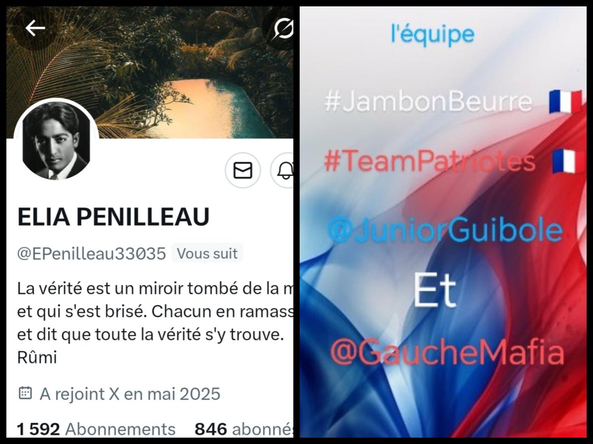 🇨🇵 Dédé 🇫🇷♿ (@juniorguibole) on Twitter photo INFO🚨 Merci de partager !🚨
Mes amis abonnés😉
Ainsi que l'équipe #JambonBeurre #TeamPatriotes 🇨🇵
Notre ami <a href="/EPenilleau33035/">ELIA PENILLEAU</a> 👍
Aurait besoin d'un petit coup de pouce pour grossir sa TL!🥳
Et ainsi lui donner plus de visibilité ! Merci de vous abonner à lui !🙏
Et n'oubliez INFO🚨 Merci de partager !🚨
Mes amis abonnés😉
Ainsi que l'équipe #JambonBeurre #TeamPatriotes 🇨🇵
Notre ami <a href="/EPenilleau33035/">ELIA PENILLEAU</a> 👍
Aurait besoin d'un petit coup de pouce pour grossir sa TL!🥳
Et ainsi lui donner plus de visibilité ! Merci de vous abonner à lui !🙏
Et n'oubliez