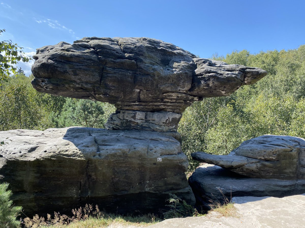 Heute ging es mit einer Gruppe aus Cottbus in die Tissaer Wände in der Böhmischen Schweiz 🇨🇿 - der Blick wieder sehr schön; Bild 4 zeigt den sogenannten „Pilz“
