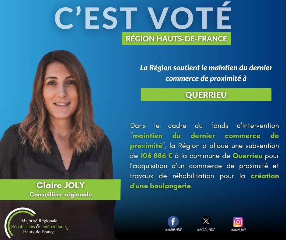 🥖 Une nouvelle boulangerie va bientôt voir le jour à Querrieu !
Grâce à la région <a href="/hautsdefrance/">Région Hauts-de-France</a>, une subvention est accordée pour soutenir ce commerce à proximité. Un projet qui fait battre le cœur du village et renforce l’artisanat local 💙