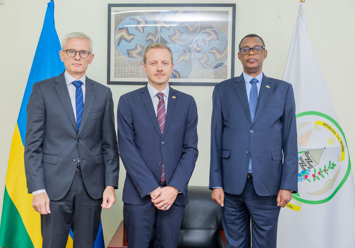 The New Times (Rwanda) (@newtimesrwanda) on Twitter photo PHOTOS: Minister of State <a href="/KabarebeJames/">James Kabarebe</a> on Wednesday received letters of credence from Mr. Casper Stenger Jensen, Denmark’s Ambassador-designate to Rwanda, based in Kigali. PHOTOS: Minister of State <a href="/KabarebeJames/">James Kabarebe</a> on Wednesday received letters of credence from Mr. Casper Stenger Jensen, Denmark’s Ambassador-designate to Rwanda, based in Kigali.