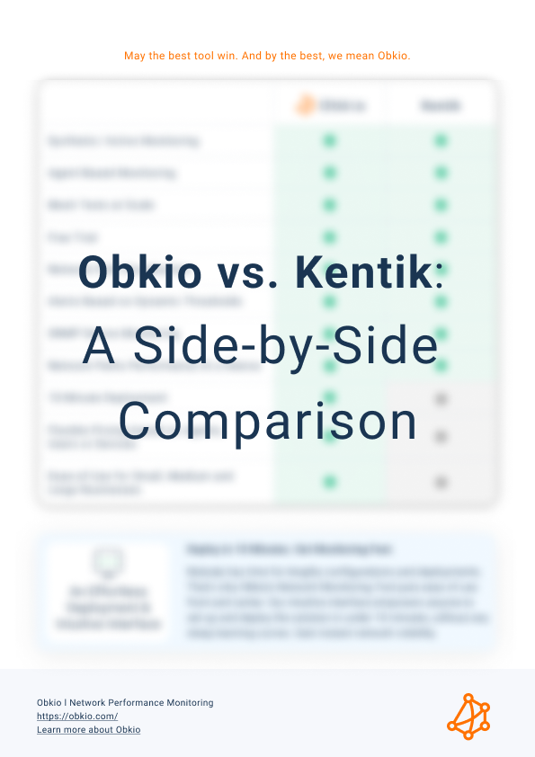 If you’ve ever wondered how Obkio stacks up against Kentik, we put together a simple comparison page that lays it all out:

👉 hubs.la/Q03D8M610

No heavy pitch, just the facts: deployment, pricing, usability, and monitoring features side by side.