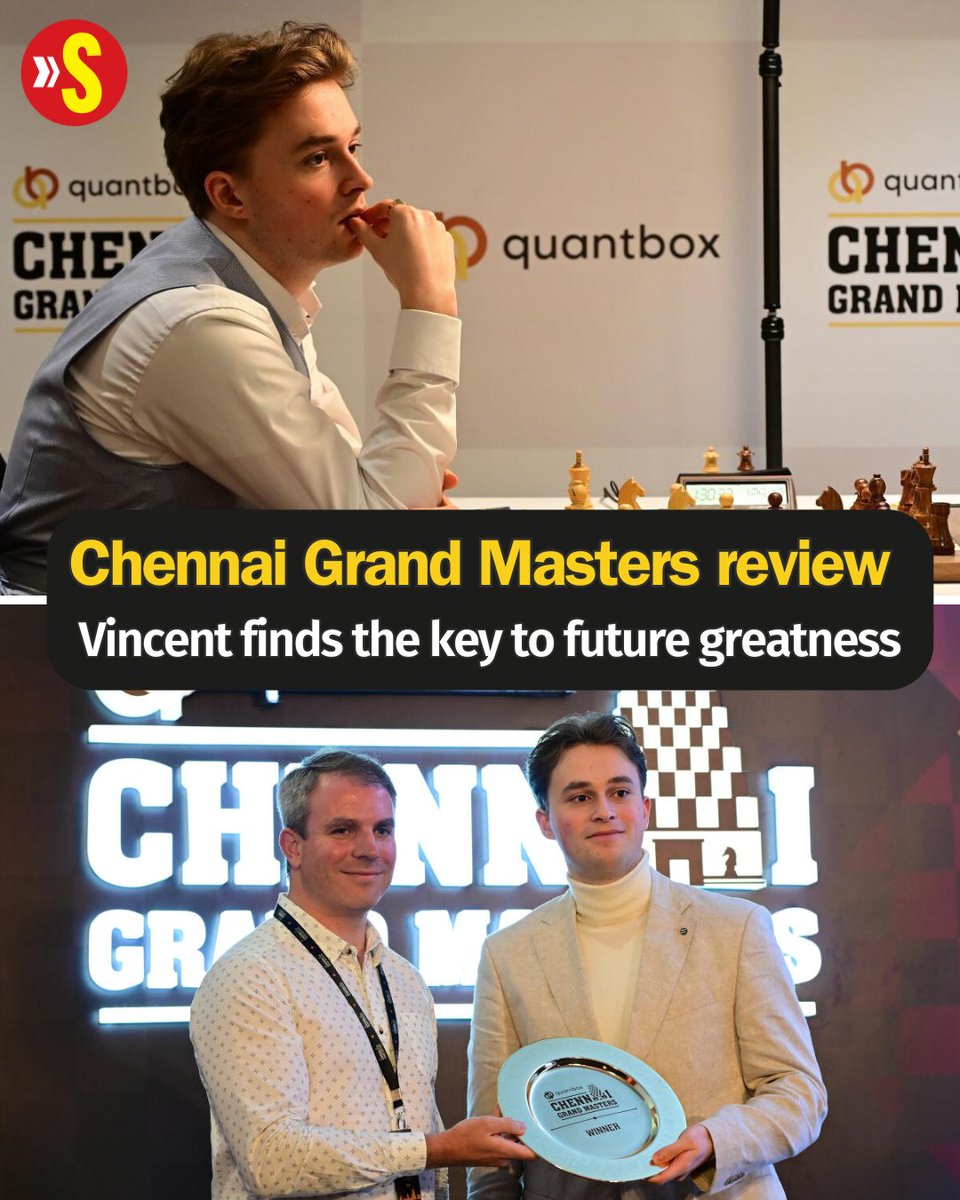 Sportstar (@sportstarweb) on Twitter photo #Fromthemagazine ๐
Chennai Grand Masters 2025 :
With his title win at the same venue where Carlsen assumed his throne in 2013, Keymer is lining up the pieces for a parallel that wonโt be too difficult to trace.
๐๏ธ<a href="/iraiva4716/">Pranay Rajiv</a> |๐ธ <a href="/VelankanniRaj6/">Velankanni Raj</a>
๐shorturl.at/kTBXk #Fromthemagazine ๐
Chennai Grand Masters 2025 :
With his title win at the same venue where Carlsen assumed his throne in 2013, Keymer is lining up the pieces for a parallel that wonโt be too difficult to trace.
๐๏ธ<a href="/iraiva4716/">Pranay Rajiv</a> |๐ธ <a href="/VelankanniRaj6/">Velankanni Raj</a>
๐shorturl.at/kTBXk