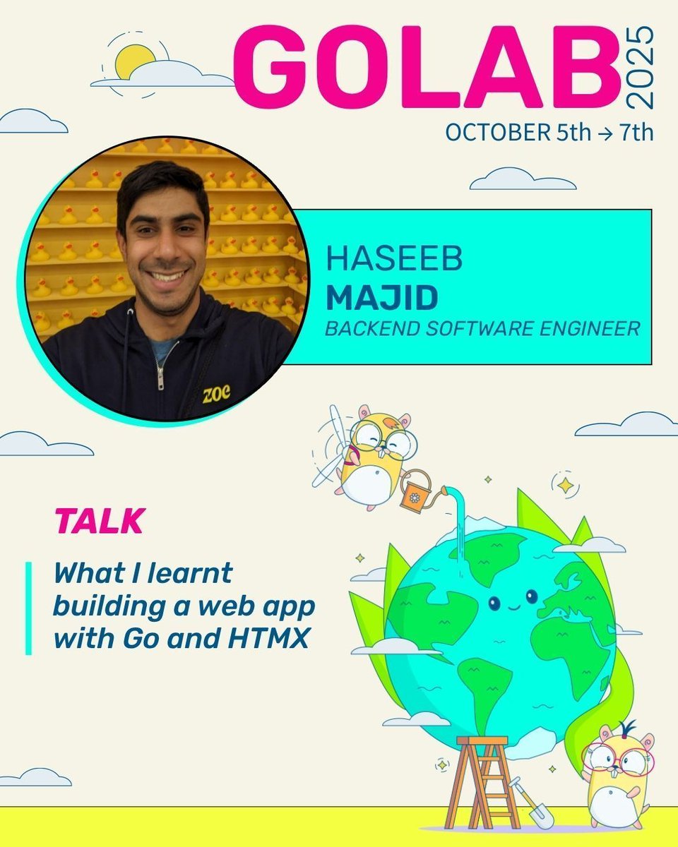 Tired of JS overload? So was Haseeb Majid.
Here's what he learned building a full-stack web app with Go, HTMX, templ, and zero JS drama.
💻 What I Learnt Building a Web App with Go and HTMX
#golang #golab2025