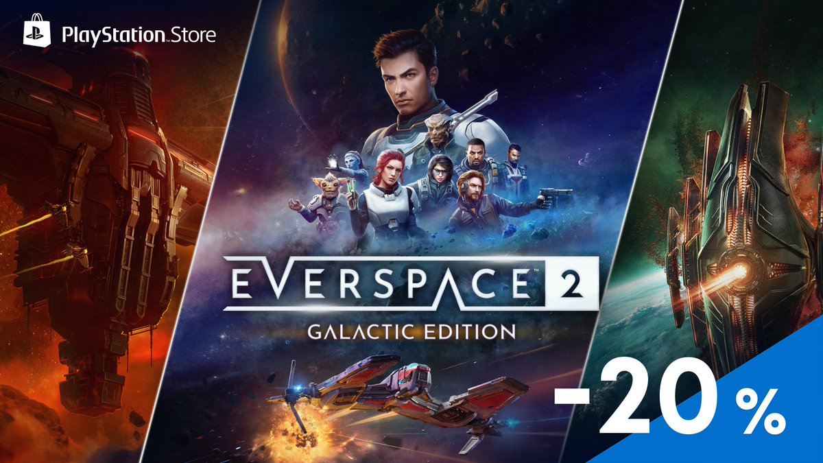 PlayStationDE's tweet image. Ihr wollt das komplette #EVERSPACE2 Universum? 🚀

Die Galactic Edition mit allen DLCs für nur 63,99 € auf #PlayStation! 30h Weltraum-Action wartet ⭐ ps.playstation.com/kmr2hH5RkF