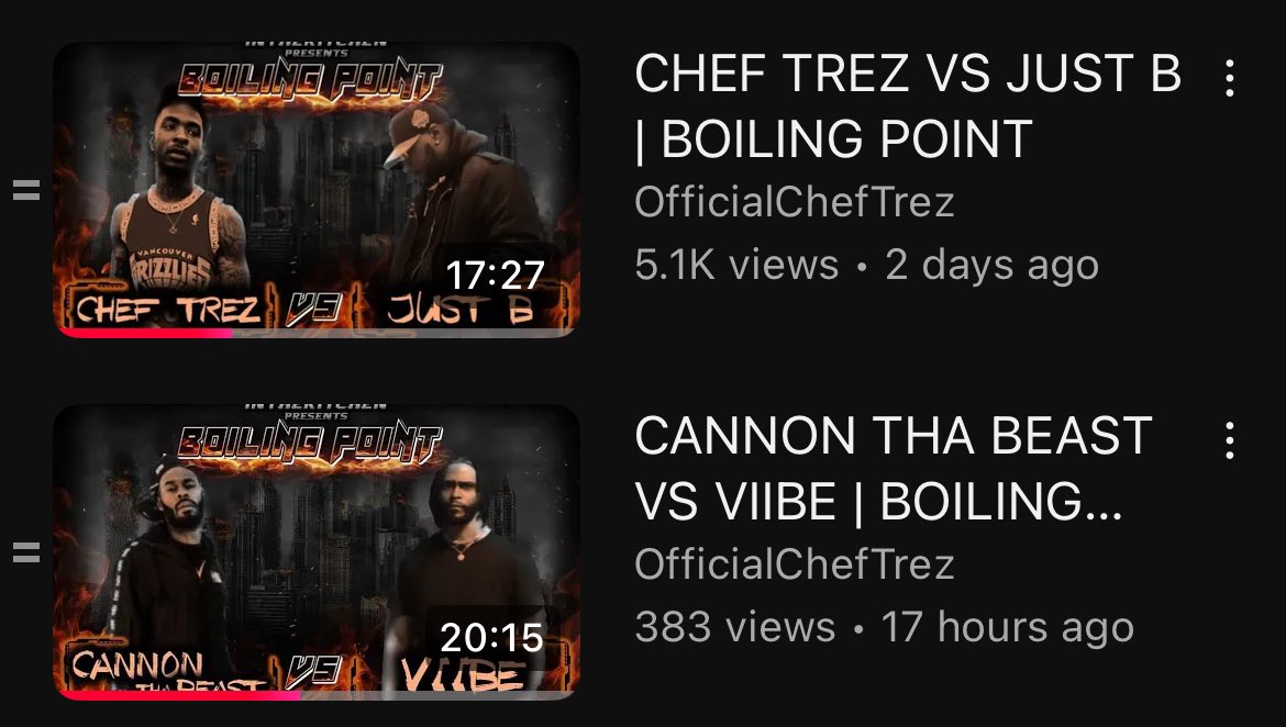 ChefTrez__'s tweet photo. We dropped 2 battles on the channel 🔥 BOTH ARE FIRE! link in the comments, subscribe and tune in 🫡

https://t.co/cgMAjg1r1h https://t.co/mlm24xhCuG