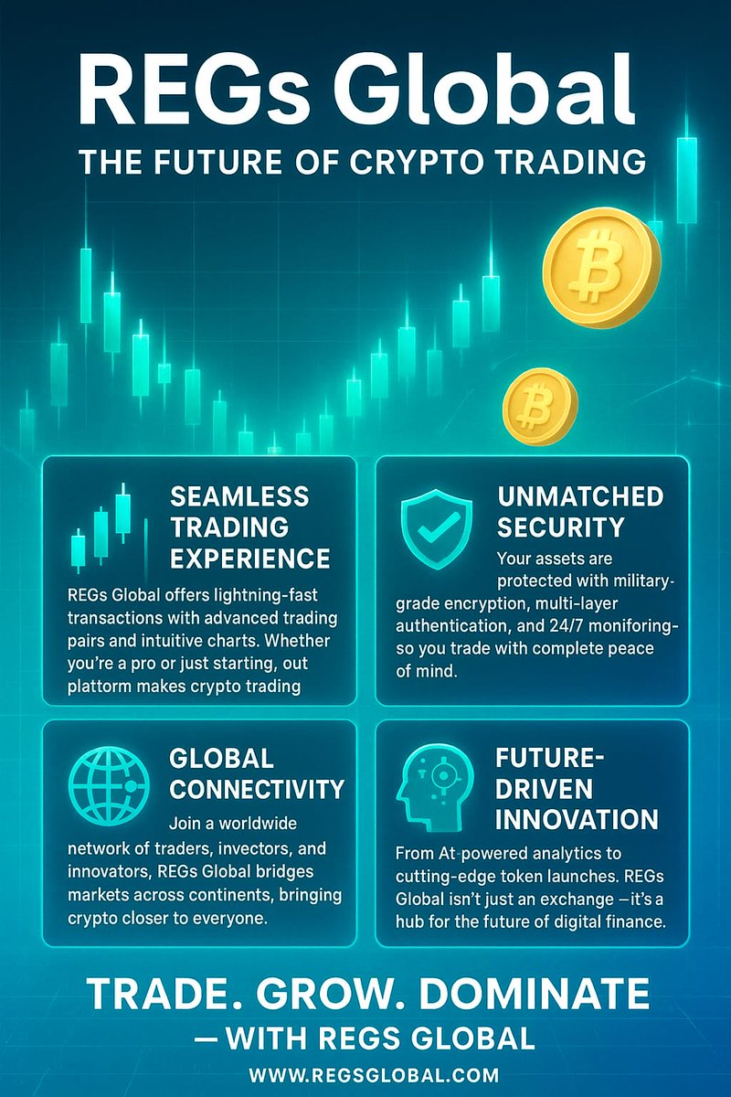 AsifAnsari83683's tweet image. 🚀 REGsGlobal is redefining the future of crypto trading with speed,security, and innovation.Join a global network of traders and investors shaping the next era of digital finance.🌍✨ #Crypto #RegsGlobal #FutureTrading #blockchain #ZeeNuNew #BNB #ETH #SOL #cryptoexchange #Sidra
