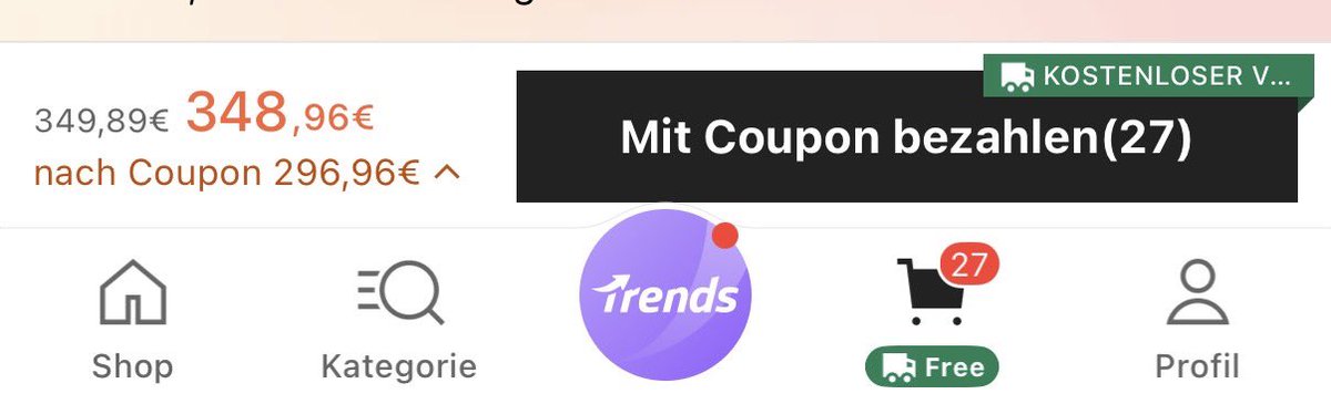 Meine Bestellung wartet nur darauf bezahlt zu werden💸💸 also schickt fleißig Gutscheine😏