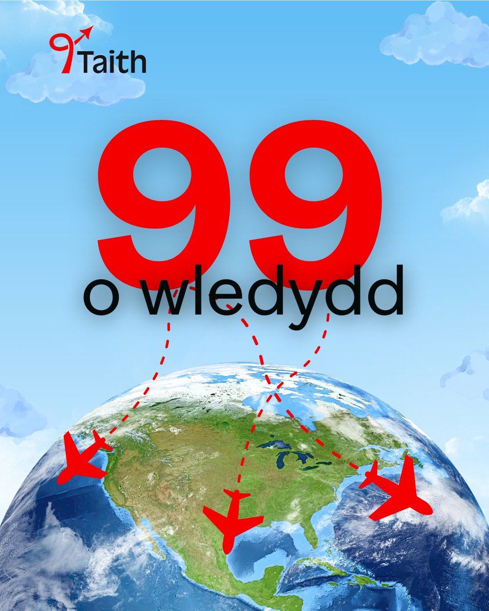 Ers lansio Taith ym mis Chwefror 2022, mae 99 o wledydd ar draws y byd wedi croesawu dysgwyr, staff a phobl ifanc o Gymru i roi cyfleoedd sy'n newid bywydau iddynt.

Darllenwch rai o'r straeon anhygoel: taith.cymru/straeon/