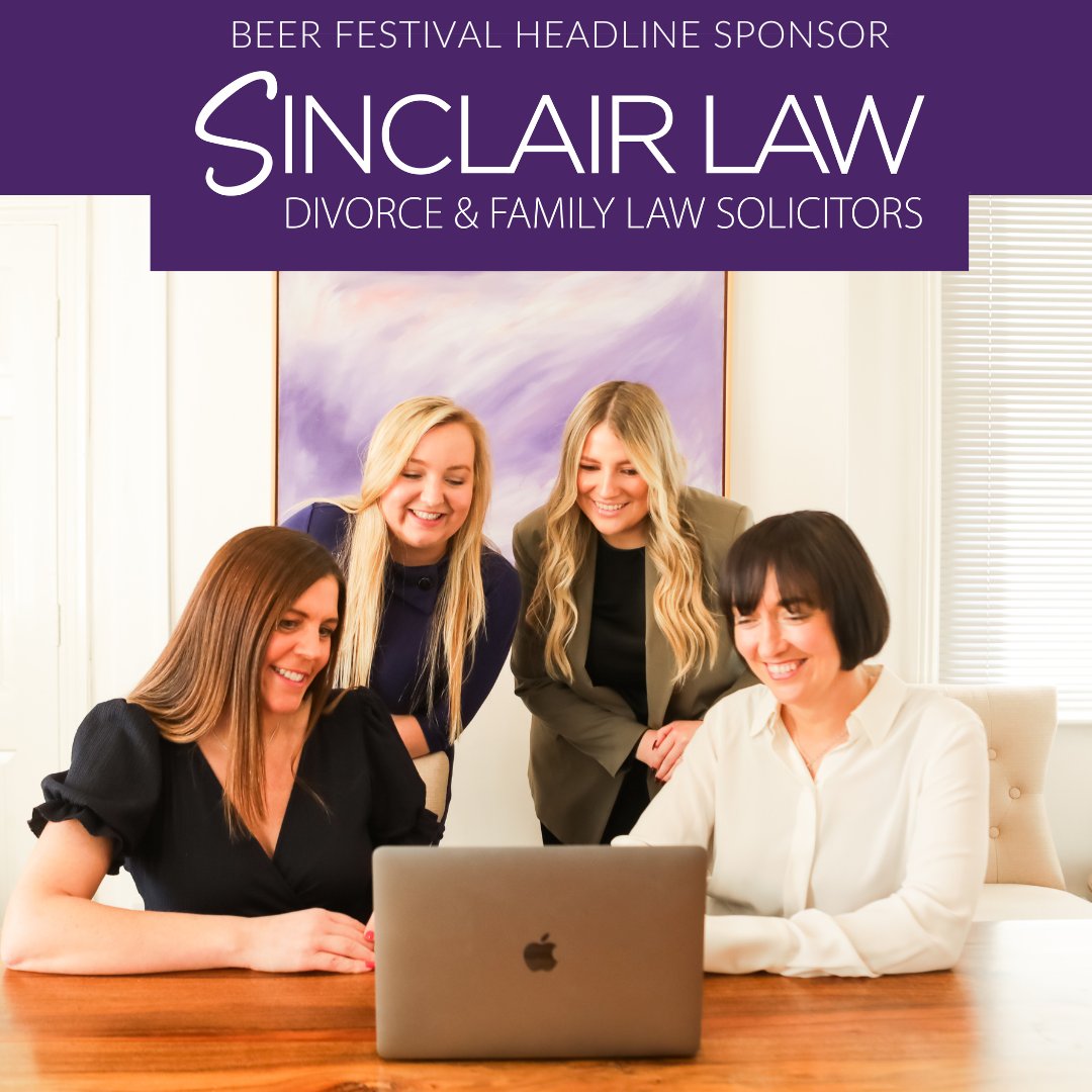 🍻 Big thanks to our Headline Sponsors <a href="/sinclair_law/">Sinclair Law</a>  for supporting this year's #WoodfordBeerFestival! Meet their amazing team: 

sinclairlaw.co.uk/meet-the-team/

#HeadlineSponsors #Bramhall #Woodford #stockport