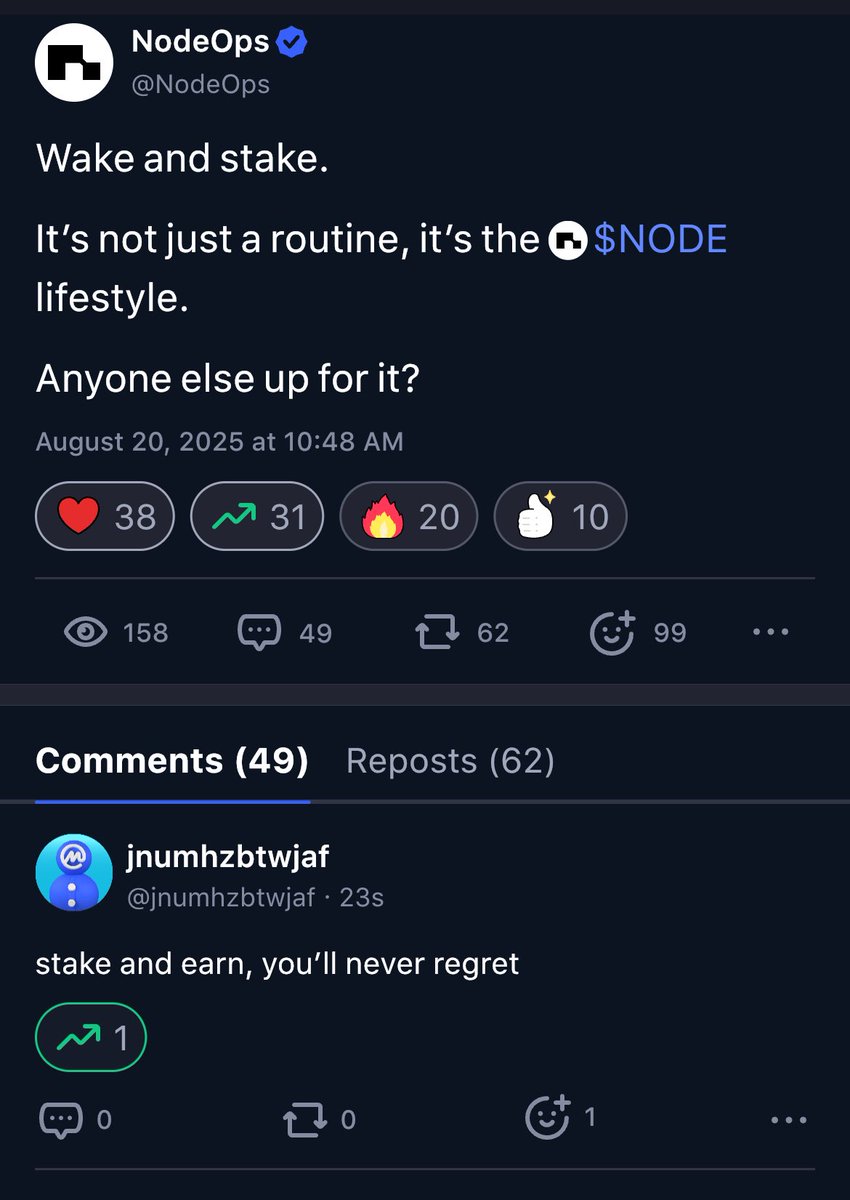 kageciphereth's tweet image. This is more than staking - it’s a way of life.
$NODE season in full effect @BuildOnNodeOps 

#NODELifestyle #DeployAndEnjoy