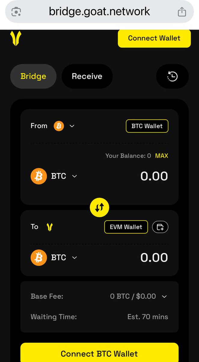 Welcome to the new, improved GOAT Network Bridge!

Here are some of the biggest changes to our native bridge:

1. Major product framework overhaul – split into two main sections:
   • Bridge: Supports bridge-in and bridge-out for BTC, BTCB, and DOGE within the platform.
   •