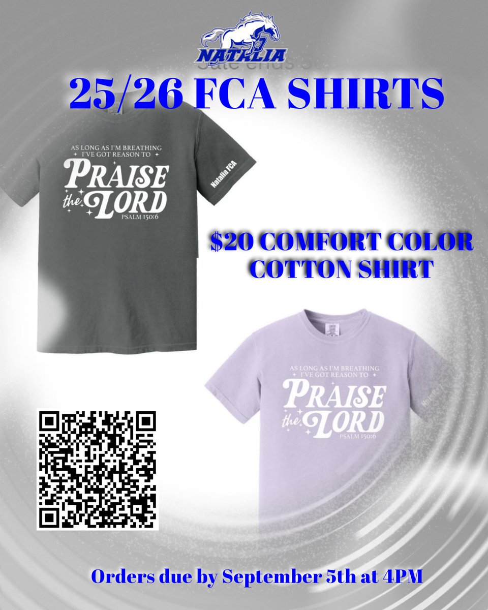 fca_natalia's tweet photo. Get your FCA shirt for the year! This is a special one in Natalia, TX! 💙 https://t.co/51Ba3krOGd