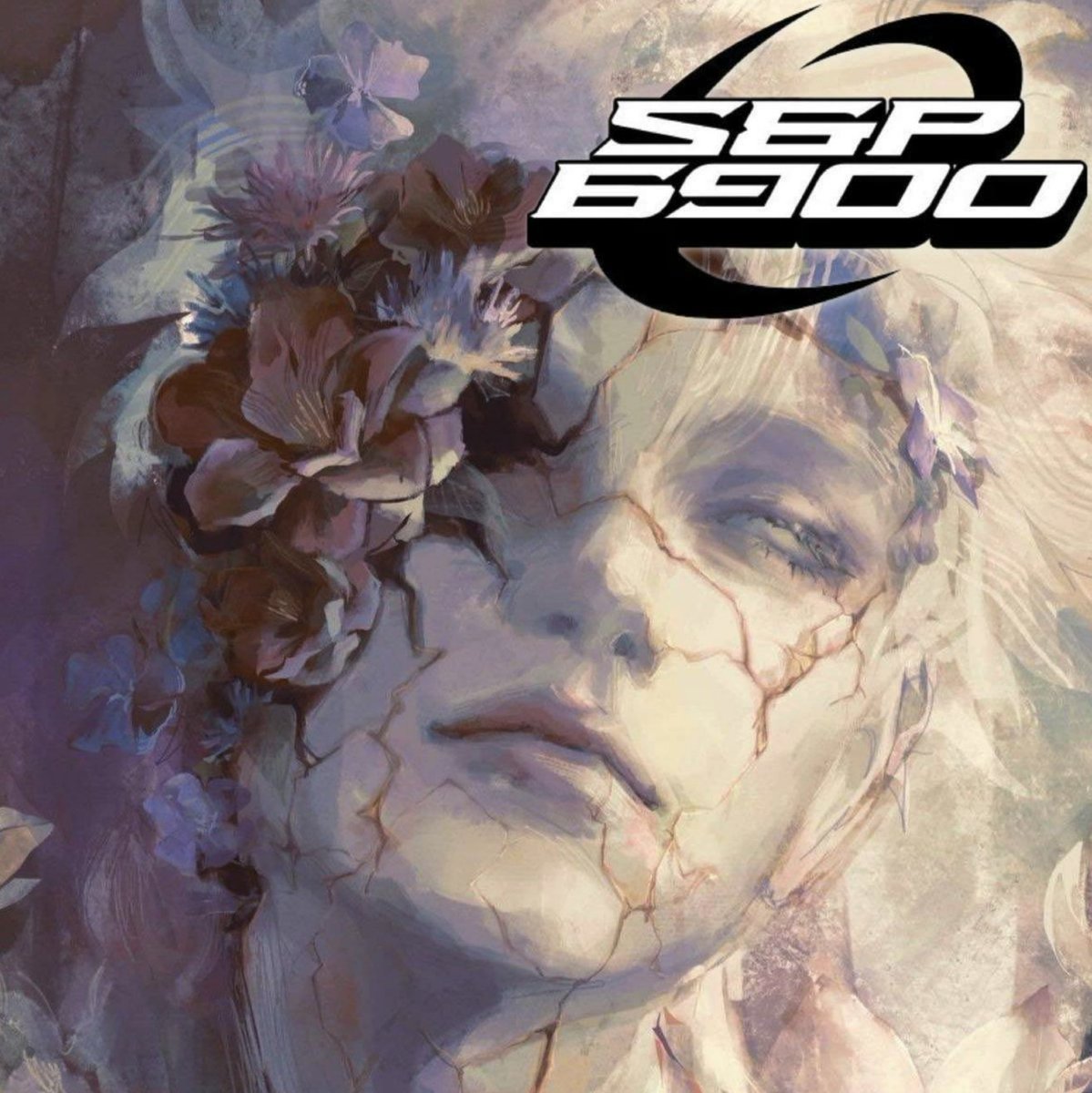 Artistic image representing SPX6900 with cracked statue and flowers