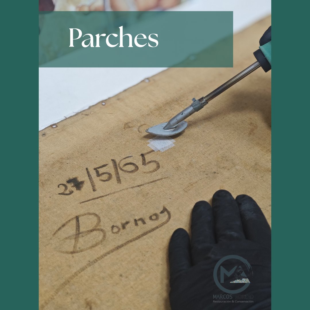 ➡️Restauración en acción: parches invisibles para cuidar el arte

Cuando un lienzo sufre un desgarro o agujero leve, no siempre se necesita un reentelado completo. Usamos un parche fino de gasa de seda o poliéster y es colocado con precisión desde el reverso con Beva® 371 Film.