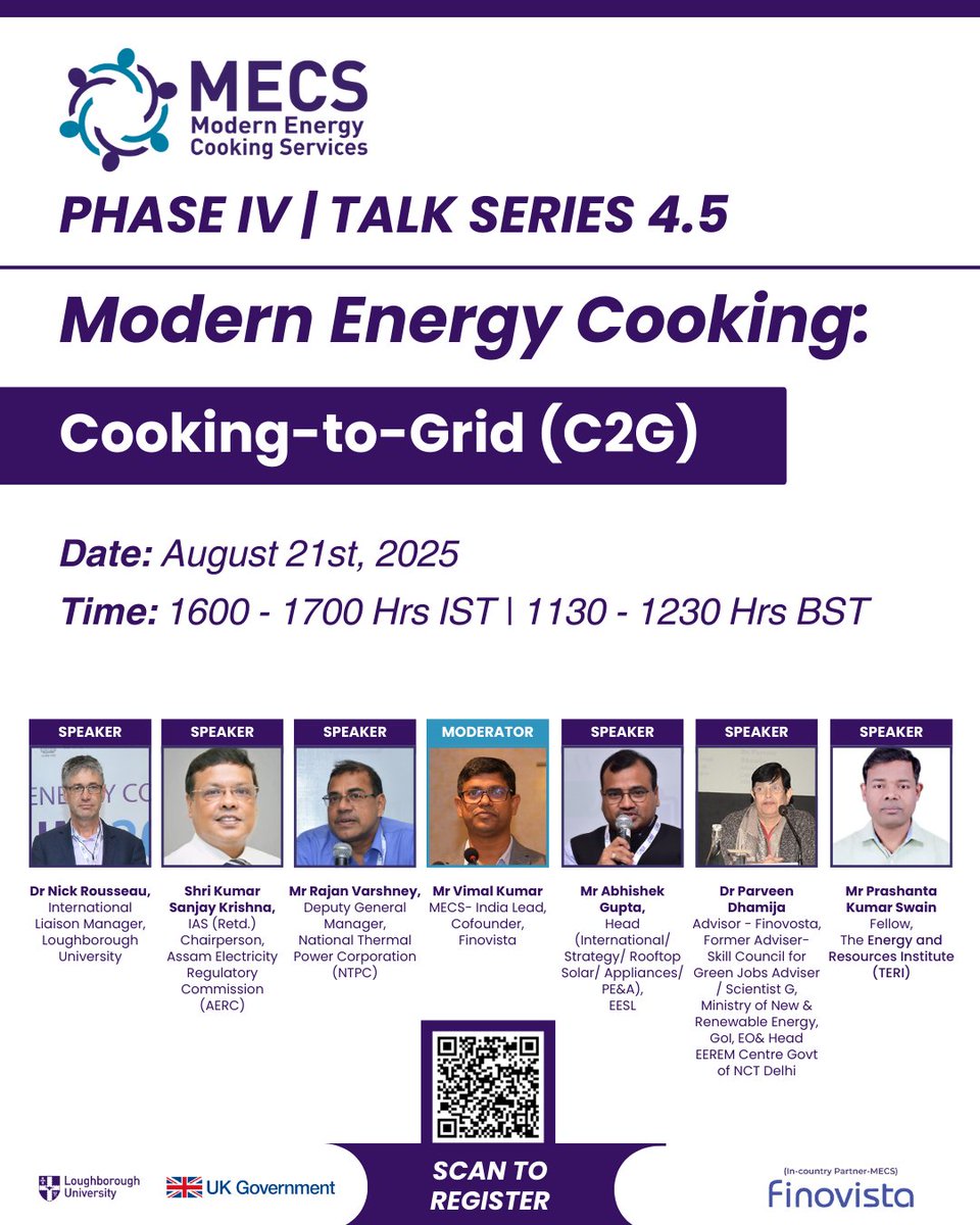 Finovista's tweet photo. Join us for 5th session of the #TalkSeries – Phase IV on Modern Energy Cooking, titled “𝐂𝐨𝐨𝐤𝐢𝐧𝐠-𝐭𝐨-𝐆𝐫𝐢𝐝 (𝐂𝟐𝐆)”, organised virtually by the Modern Energy Cooking Services @UKMECS, UK, through its in-country partner Finovista.
Register Now: https://t.co/AlTVdAWgvJ https://t.co/8wZbc298lf