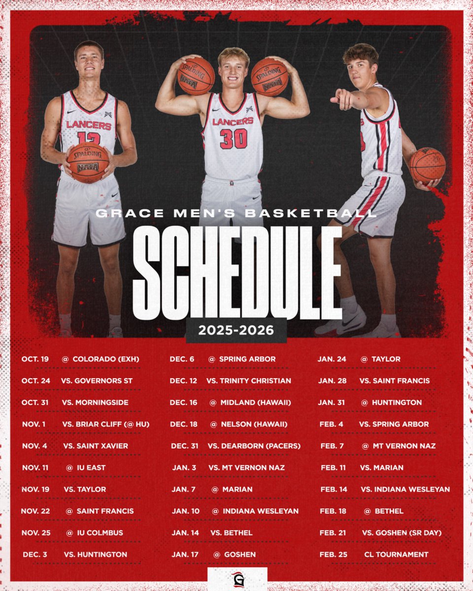 🚨 Our 25-26 Schedule 🔴⚫️

#Lancerup