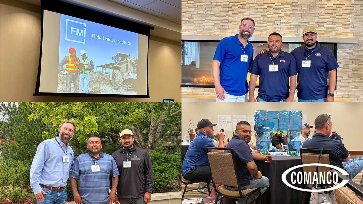 COMANCO (@comanco) on Twitter photo Last week, three COMANCO field leaders attended the <a href="/FMICorporation/">FMI Corporation</a> Field Leader Institute in Aurora, Colorado βοΈποΈ. Superintendent Jorge Gomez, Leadman David Boone, and Leadman Martin Calderon Jr. embraced this opportunity to grow as leaders and strengthen the skills that keep Last week, three COMANCO field leaders attended the <a href="/FMICorporation/">FMI Corporation</a> Field Leader Institute in Aurora, Colorado βοΈποΈ. Superintendent Jorge Gomez, Leadman David Boone, and Leadman Martin Calderon Jr. embraced this opportunity to grow as leaders and strengthen the skills that keep