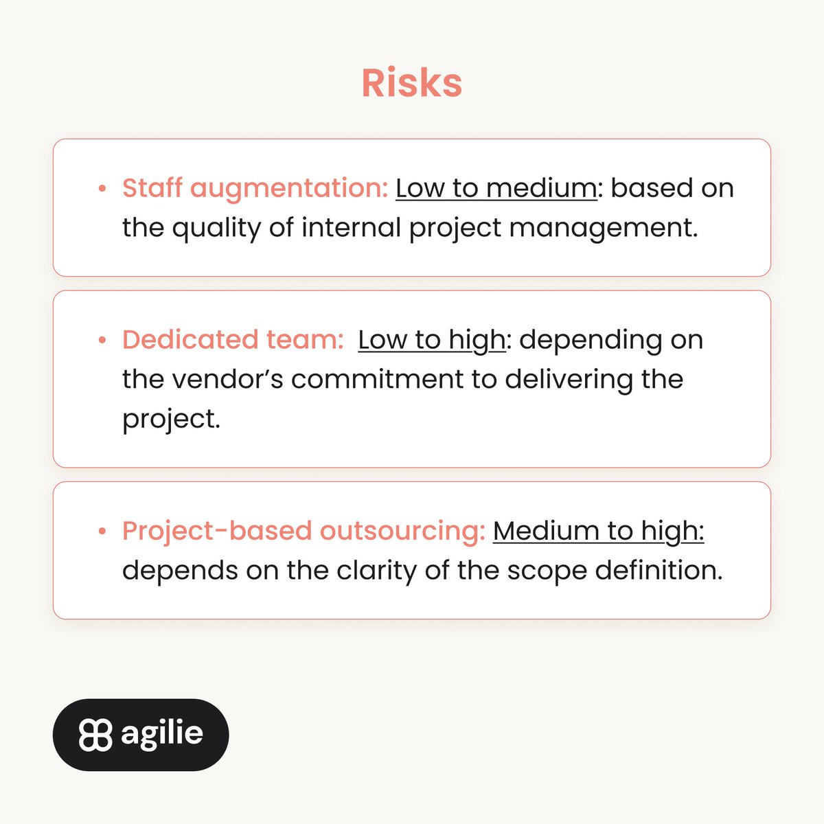 Keeping it tight—IT outsourcing by engagement model:
✅ staff augmentation — plug a specialist into your team
✅ dedicated team — long-run crew to build and maintain
✅ project-based — fixed scope, handoff when done

Full breakdown 👉 bit.ly/4owxNQR