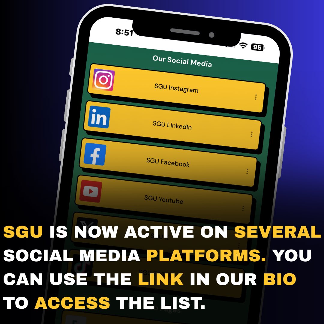 saintleosgu's tweet photo. SGU is now on several social media platforms!

Go check out the list in our bio!

#saintleosgu #saintleouniversity #saintleo #tampabay #florida #saintleouniversity #saintleo #saintleo1pride
#pasco #collegelife https://t.co/AJc4JVcHd1