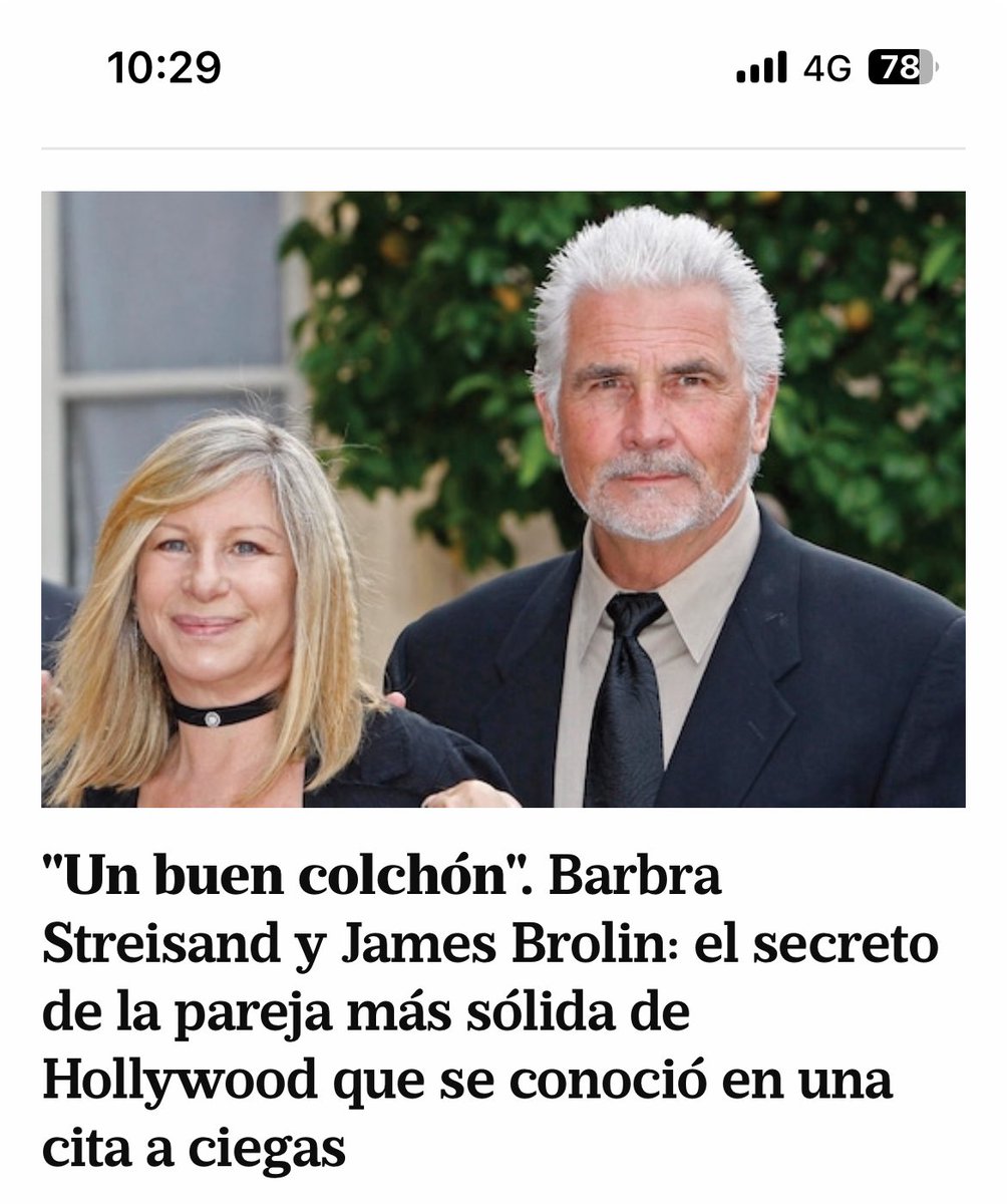 Me intriga como fue que James Brolin vivió toda una vida sin saber quién era Barbra Streisand…