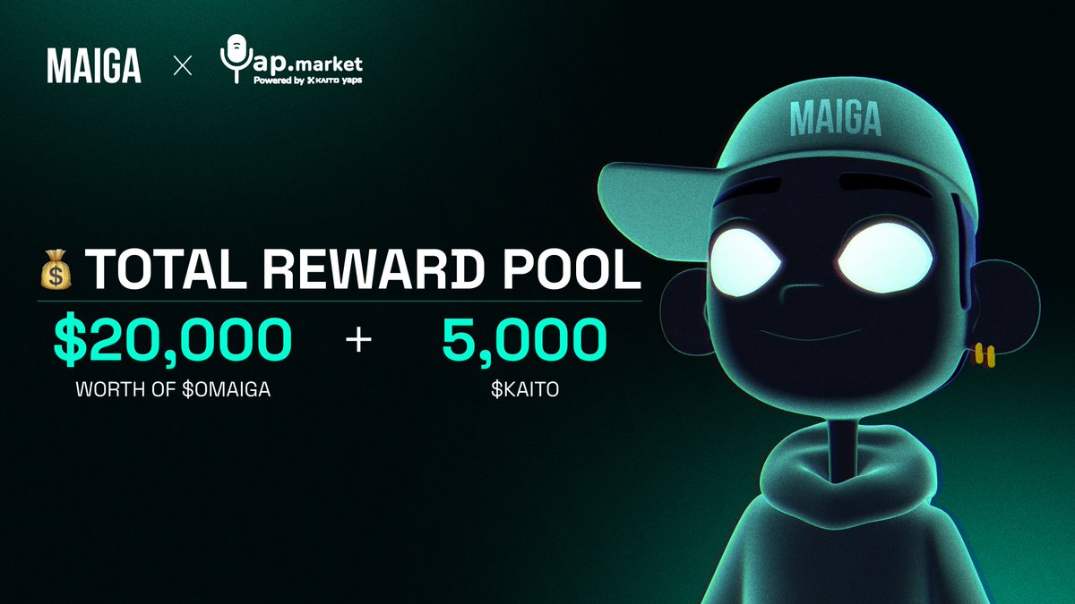 YAP. YAP. YAP. 🎙🧢🧢
The YAPs don’t stop… and neither do our pre-TGE rewards! 💰

🚨 MAIGA x @YapDotMarket Pre-TGE Campaign 🚨

- Prize Pool: 5,000 $KAITO + $20,000 worth of $oMAIGA 🤑
- Campaign period: August 20, 2025 to September 10, 2025.

Let’s yap our way to the moon &amp;