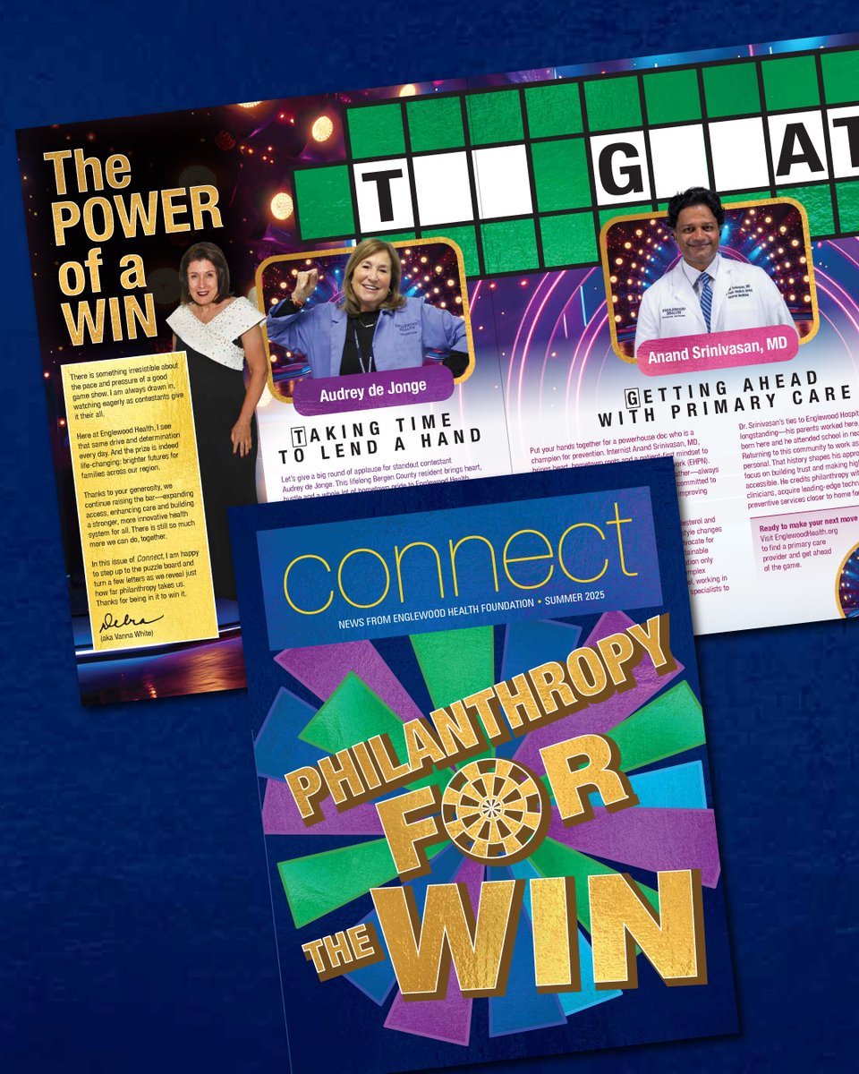 OnTheMarkComm's tweet image. ✨ PROJECT HIGHLIGHT ✨

We gave Connect magazine a full game-show glow-up 🎉 From concept to design to rollout, our team spotlighted Englewood Health donors, doctors &amp;amp; volunteers—the real winners in community health. 🏆

. . . 

#onthemark #communications #njbusiness