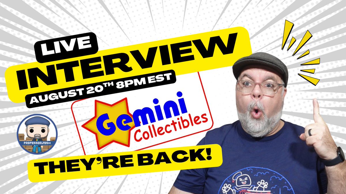 Don't forget to set those reminders to join the live on Wednesday night with <a href="/geminicollect/">Gemini Collectibles</a> new owners! We will talk about what's next for Gemini, collecting past &amp; present, our charity auction for Veterans, and kick off the online auction! Plus, maybe some special giveaways for