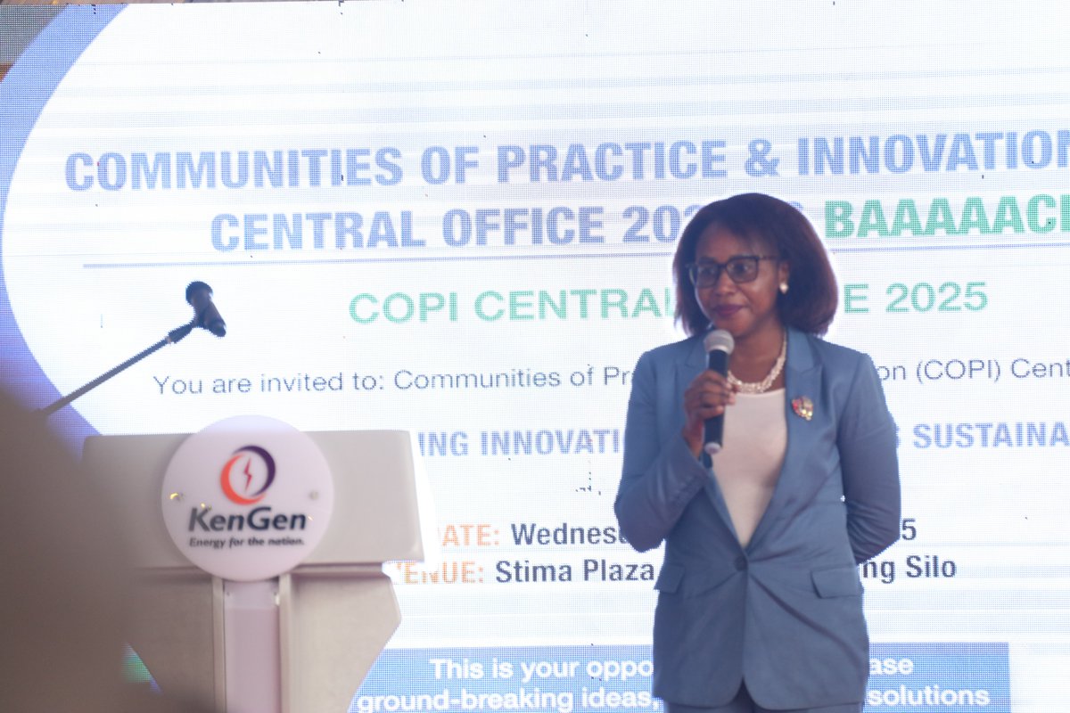 Today, the <a href="/KenGenKenya/">KenGenKenya</a> headquarters convened its Communities of Practice &amp; Innovation (COPI), bringing together brilliant minds to share ideas, ignite innovation, and strengthen collaboration across our teams. #KenGenInnovation #GreenEnergyKE ^EM
