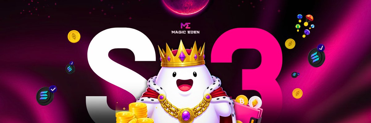 JDB🏆🎭 (@_jdbb_) on Twitter photo My submission for the <a href="/MagicEden/">Magic Eden 🪄</a> Season 3 community banner bounty is live.
I created this to be a badge of honor for the community, with a bold S3 and a regal Emmy (mascot) ready to lead the way.
The Solana tokens are a nod to the $ME rewards we're all locked in for, this My submission for the <a href="/MagicEden/">Magic Eden 🪄</a> Season 3 community banner bounty is live.
I created this to be a badge of honor for the community, with a bold S3 and a regal Emmy (mascot) ready to lead the way.
The Solana tokens are a nod to the $ME rewards we're all locked in for, this