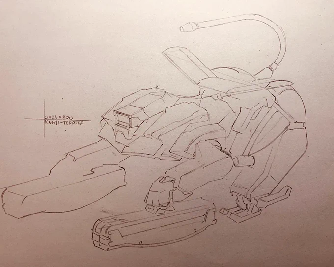 謎機械
犬型を描いたつもりが
猿型になってた

関節を間違えた 