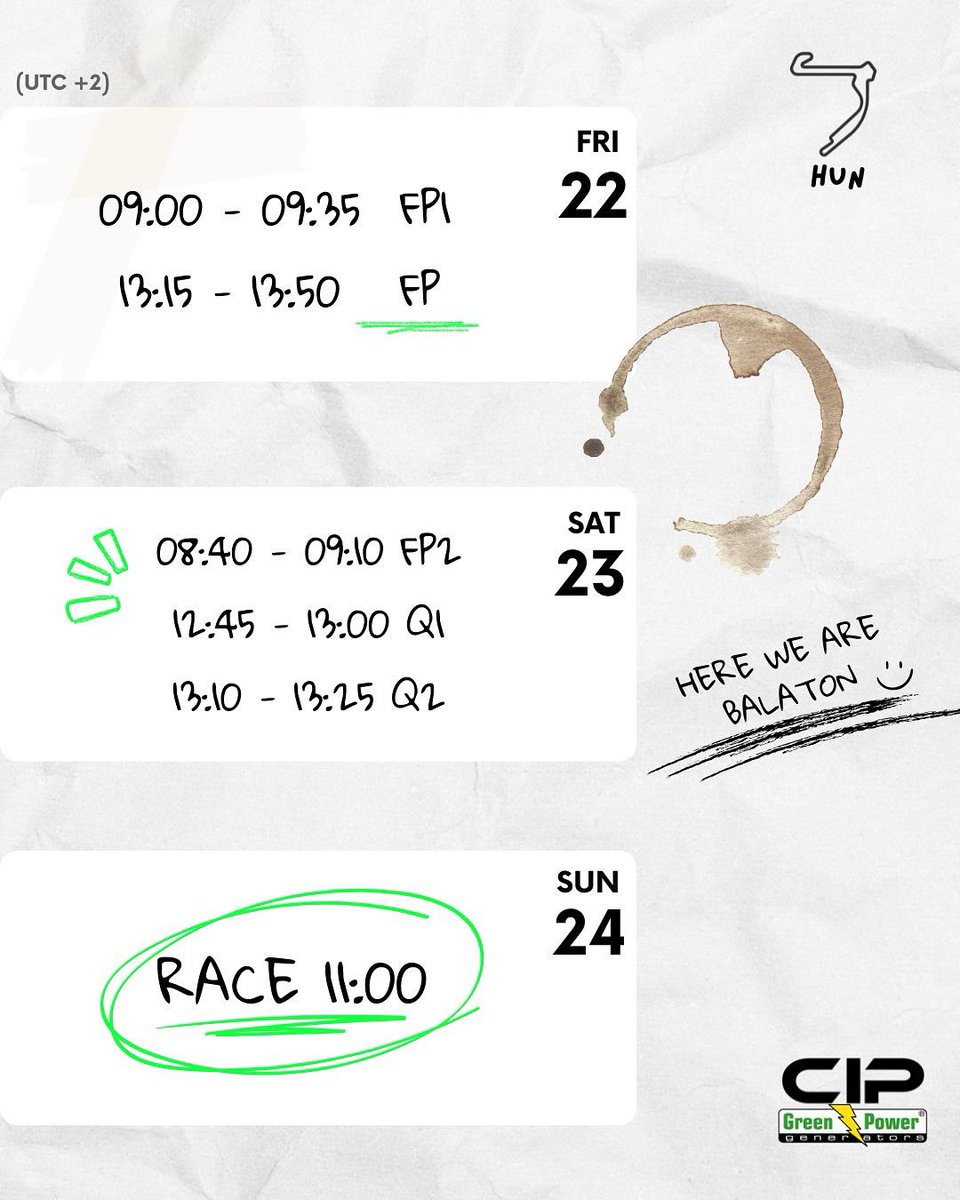 Time to set your alarms ⏰

#HungarianGP🇭🇺 #Moto3 #Racing #EAgroup #TLMoleodinamica #GoAhead #SBSbrakes #ScottOgden #SO19 #NoahDettwiler #ND55 #CIPGreenPower