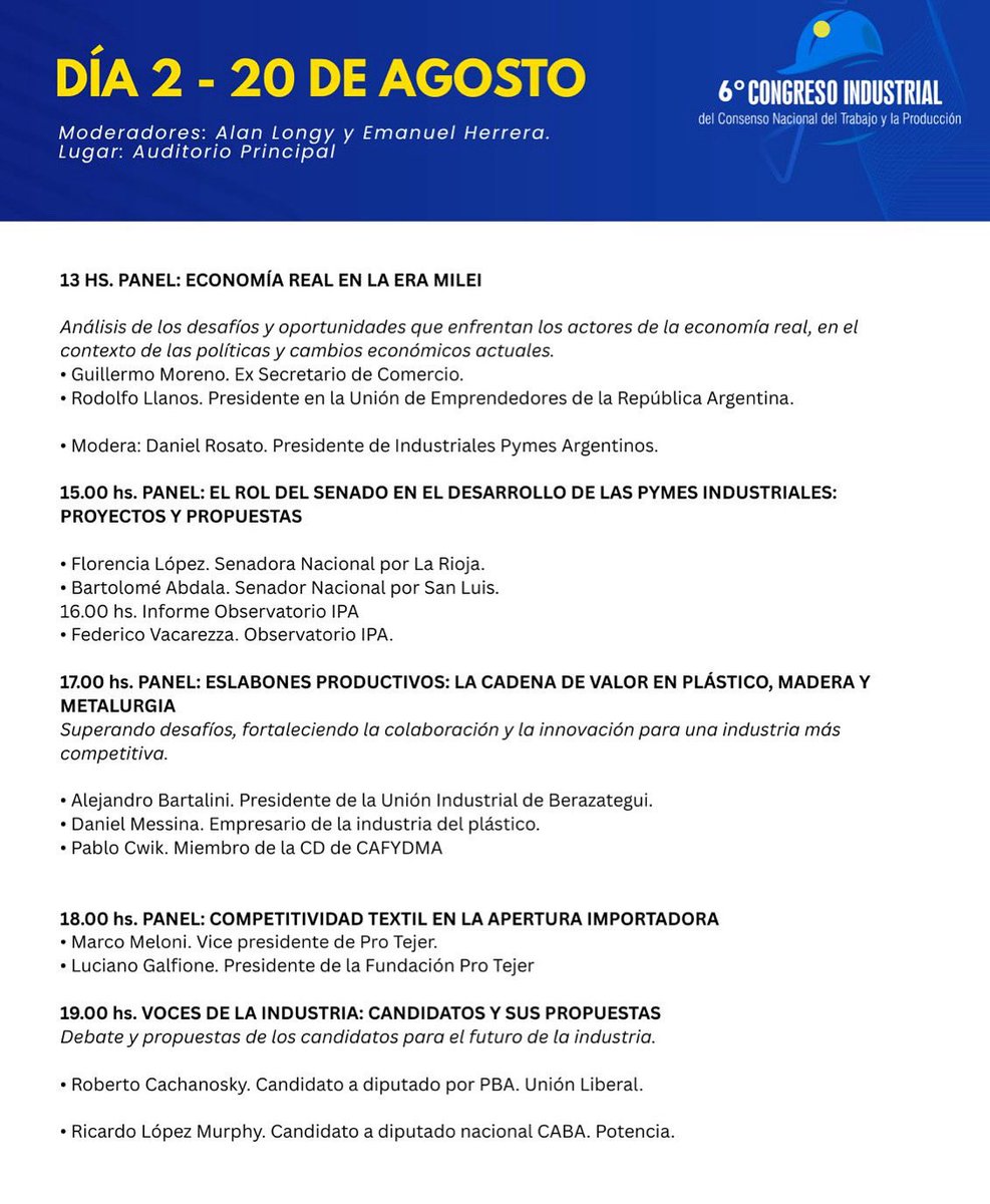 Congreso Industrial del Consenso Nacional tweet media