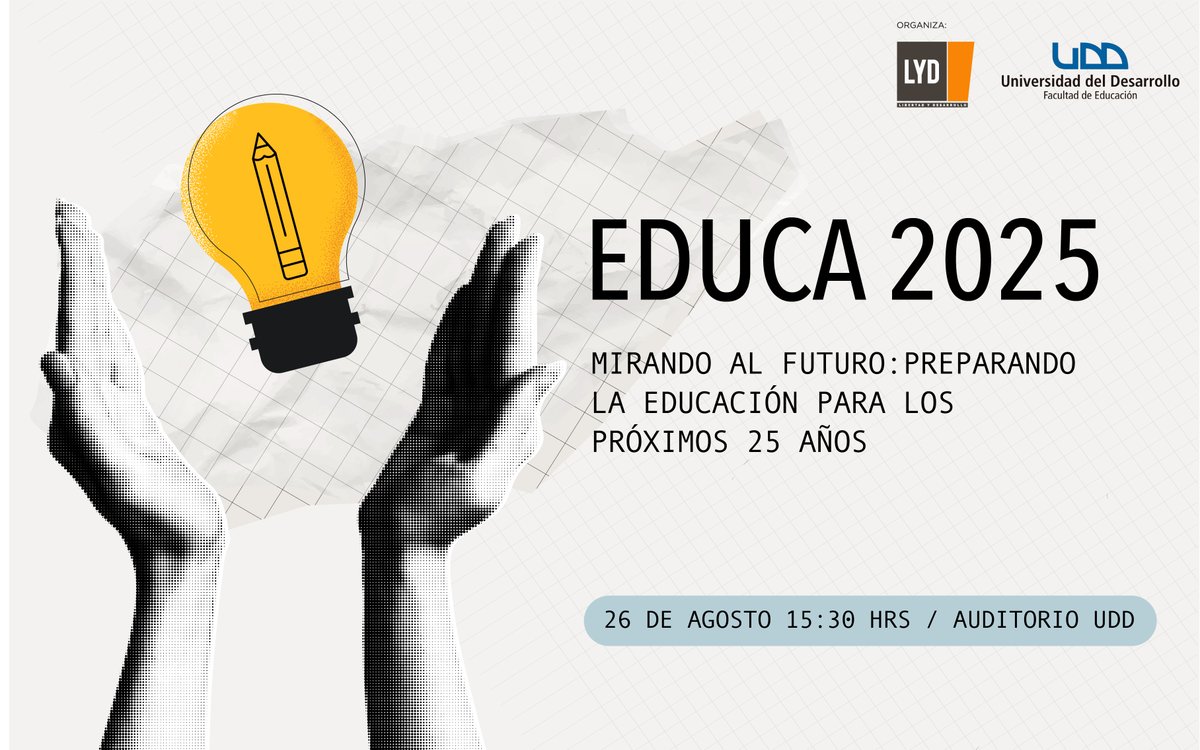 El próximo martes 26 de agosto los invitamos a la versión XXV de nuestro Seminario EDUCA 2025: "Mirando al futuro: preparando la educación para los próximos 25 años".  Este año contaremos con el economista y académico, Sergio Urzúa, luego con los encargados programáticos de los
