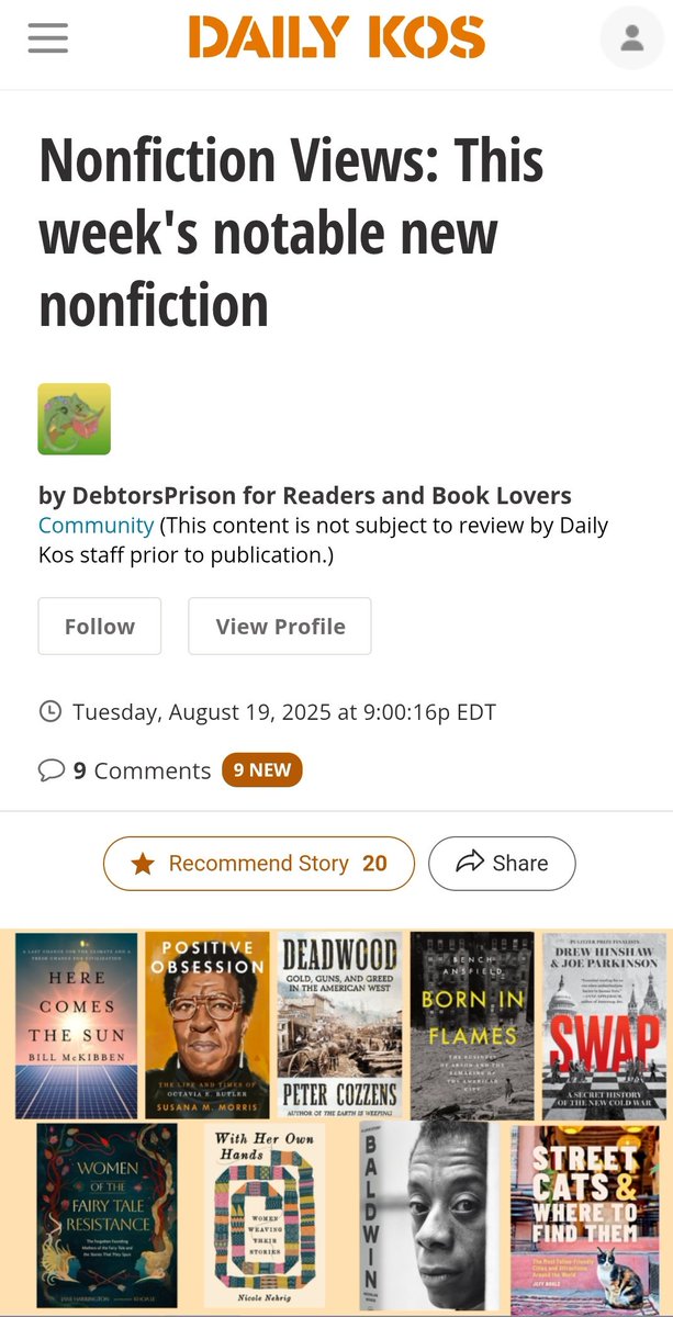 Oh nothing, just featured in the <a href="/dailykos/">Daily Kos</a> today, right beside James Baldwin. OMG.

"...for anyone with an intense longing to see the world, walk its winding streets, and be moved by the people, places, cats, and unique culture of each place."

dailykos.com/stories/2025/8…