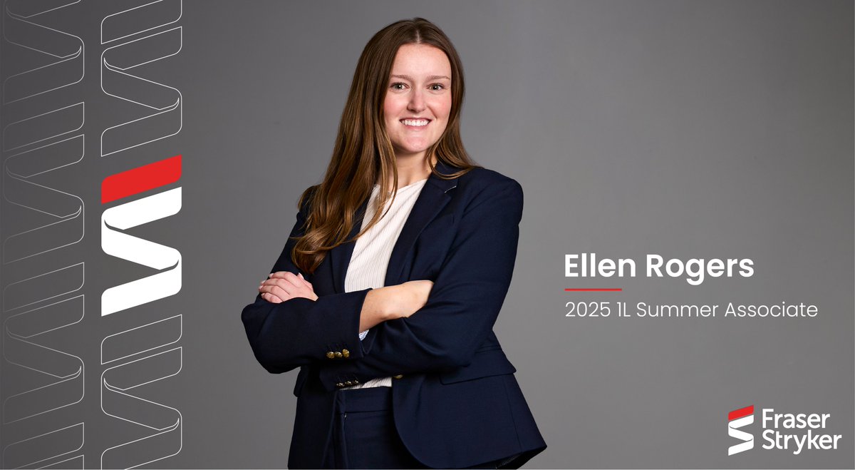 FraserStryker's tweet image. 🔎 2025 Summer Associate Spotlight: Ellen Rogers, @CreightonLaw

Ellen talks about the value of saying yes to new opportunities, from tackling challenging projects to connecting with the team during out-of-office activities.

🔗 Read more: fraserstryker.com/2025-summer-as…

#SummerWithFS