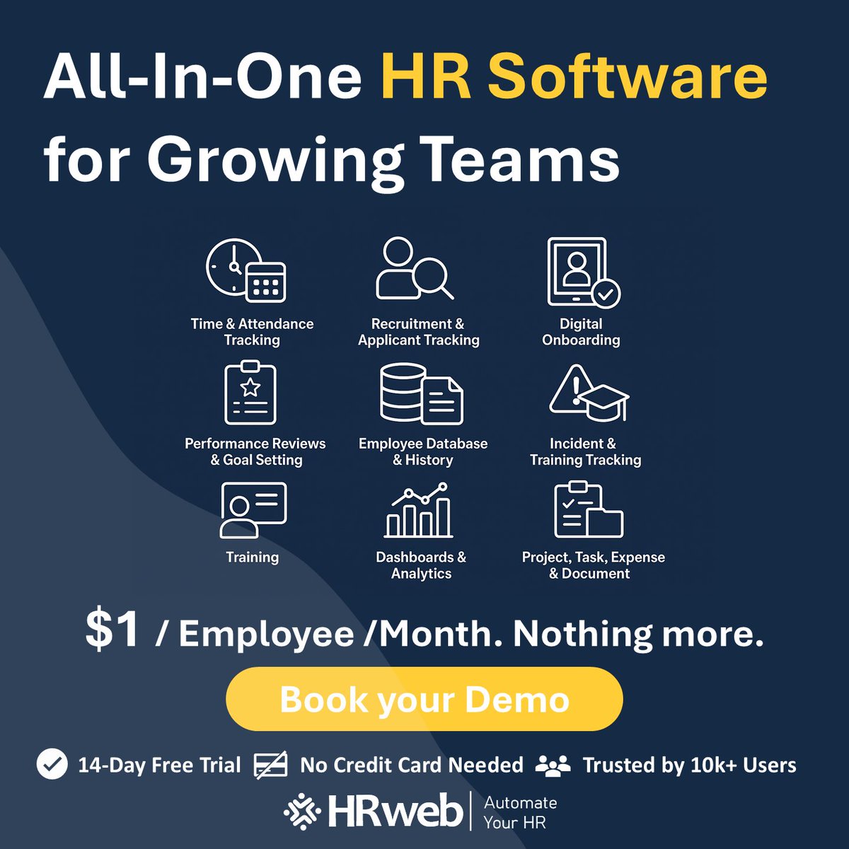 hrwebsoftware's tweet image. 🚀 Simplify HR. Empower Your Team.

👉 Click “Book Your Demo” and experience how easy HR can be.
hrwebsoftware.com/sign-up

#HRSoftware #HRTech #HRIS #HRManagement #HRTools #EmployeeEngagement #WorkplaceSolutions #HRweb #DigitalHR #PeopleManagement #FutureOfWork #GrowingTeams