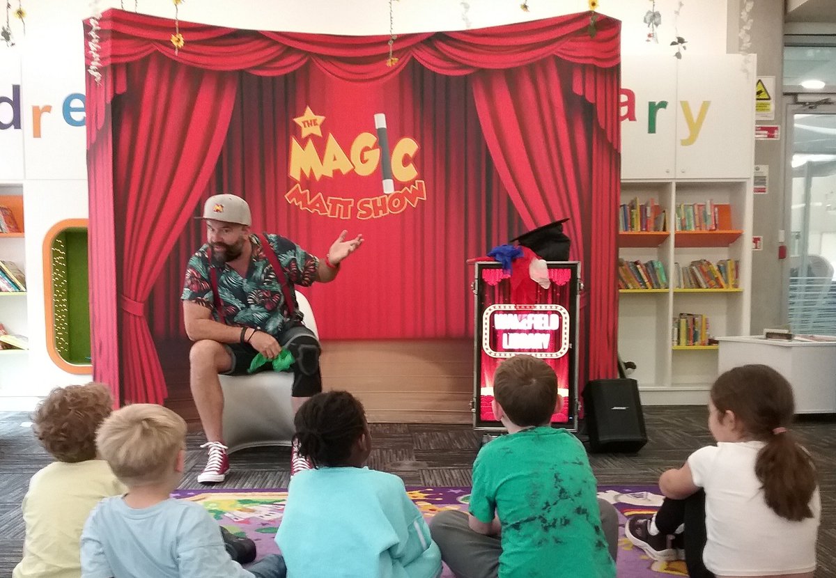 WFlibraries's tweet image. It has been a magical performance by @TheMagicMattShow at #Wakefieldlibrary today.😀🌞
Kids had great fun being involved in the magic tricks and enjoyed amazing entertainment 🤗👩‍👧‍👧🙌
👉 Book your free tickets for children #SummerActivities 
at ticketsource.co.uk 🤳👩‍👧‍👧☀️