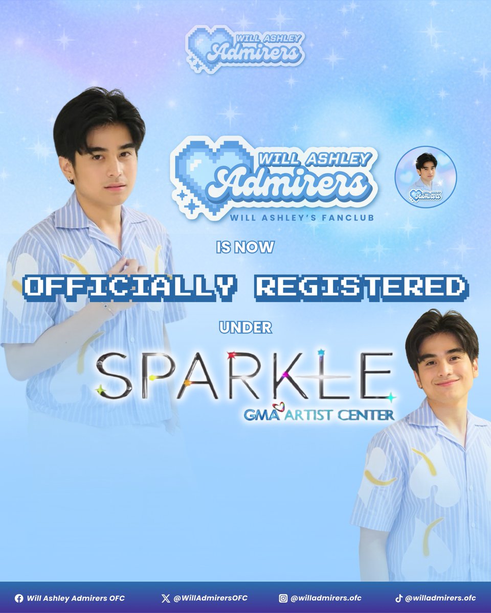 Will Ashley Admirers OFC (@willadmirersofc) on Twitter photo We would like to share that Will Ashley Admirers OFC is now officially registered as one of the fan bases of Will Ashley under <a href="/Sparkle_GMA/">Sparkle GMA Artist Center</a>.
We promise to continuously commit and adhere to our vision and mission, which is to support Will Ashley as an artist in the best way that We would like to share that Will Ashley Admirers OFC is now officially registered as one of the fan bases of Will Ashley under <a href="/Sparkle_GMA/">Sparkle GMA Artist Center</a>.
We promise to continuously commit and adhere to our vision and mission, which is to support Will Ashley as an artist in the best way that
