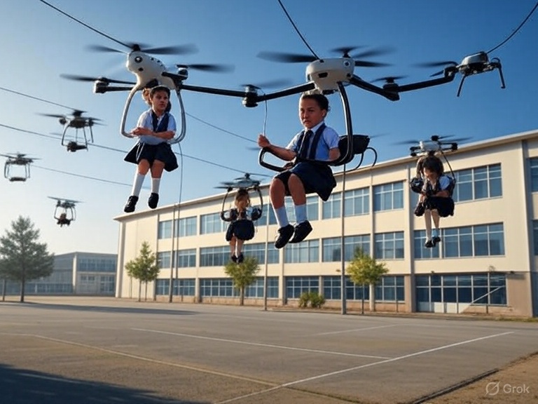 Back to school and the dreaded "school drop off" drama. Who is going to take drop off to a new level so parents can skip the horrors of school drop off?
