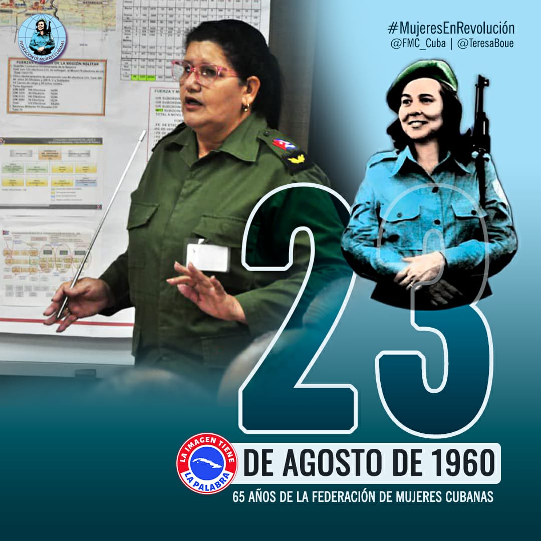 Este 23 de agosto nuestras federadas arriban al 65 aniversario de creada su organización.  Muchas felicidades #MujeresEnRevolución #LatirAvileño #SinPerderUnDía <a href="/JHGcasanova/">julio Heriberto Gómez Casanova</a> <a href="/DiazCanelB/">Miguel Díaz-Canel Bermúdez</a> <a href="/DrRobertoMOjeda/">Dr. Roberto Morales Ojeda</a> <a href="/PartidoPCC/">Partido Comunista de Cuba</a>