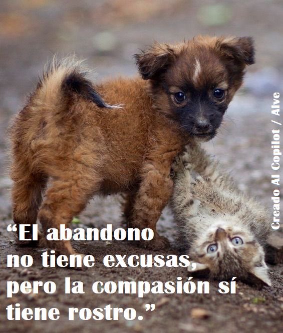 🐾 Rostros de la Compasión

No es la lluvia la que hiere,
es la indiferencia que empapa los huesos.
No es el frío el que mata,
es el abandono que congela el alma.

Un perrito tiembla,
un gatito clama,
y en sus ojos arde la pregunta
que ningún humano quiere escuchar:
¿Por qué nos